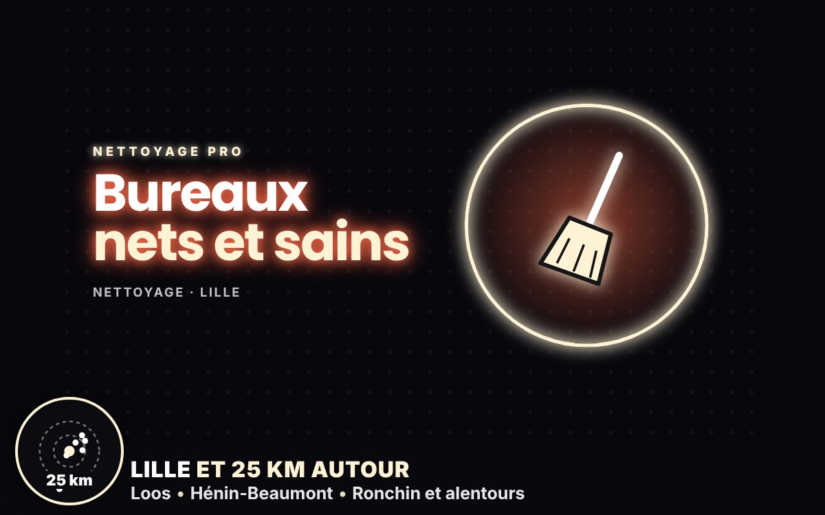 Je vais nettoyer vos bureaux et locaux professionnels à Tourcoing
