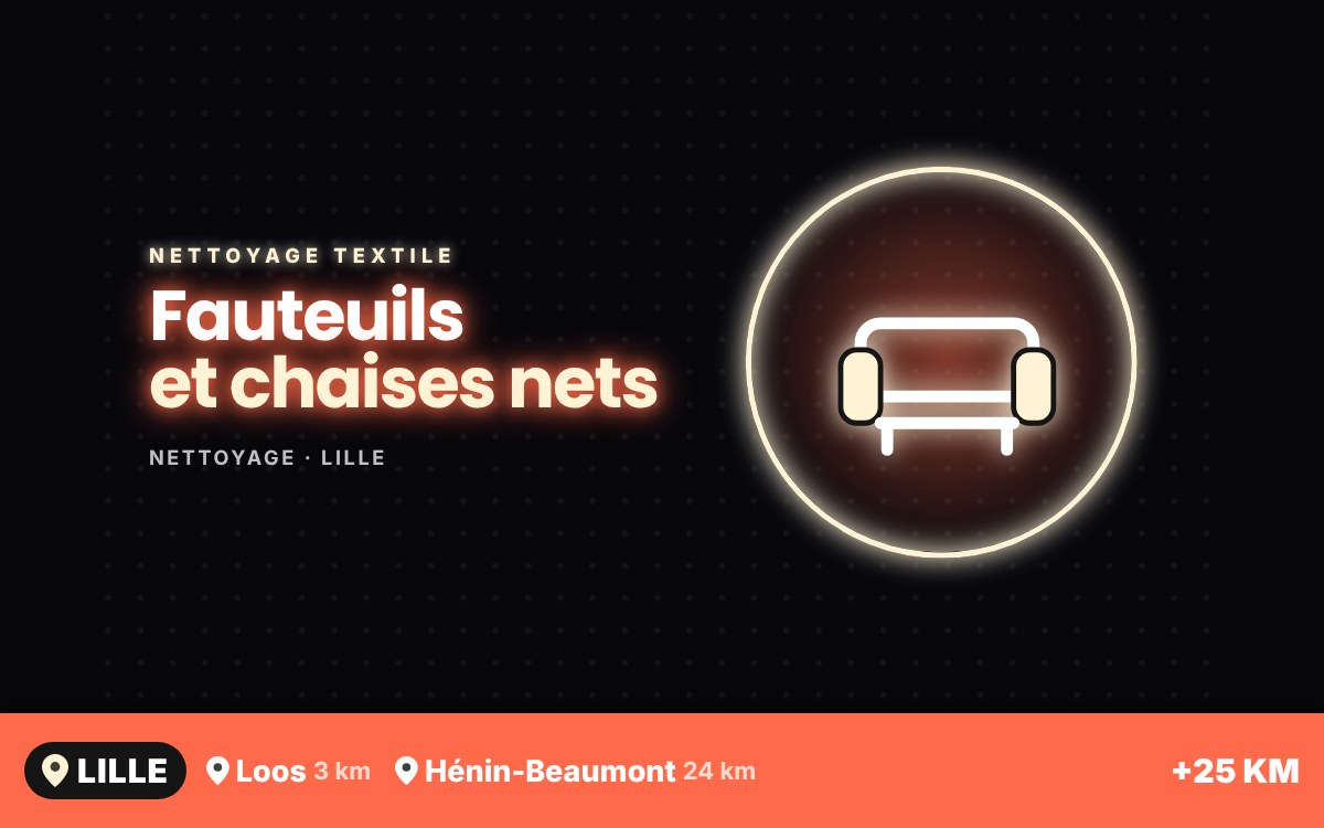 Je vais nettoyer vos fauteuils et chaises en tissu à Tourcoing