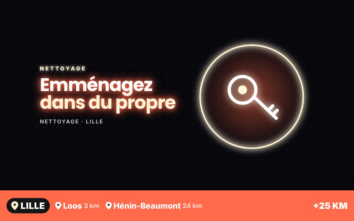 Je vais nettoyer votre logement avant votre emménagement à Tourcoing