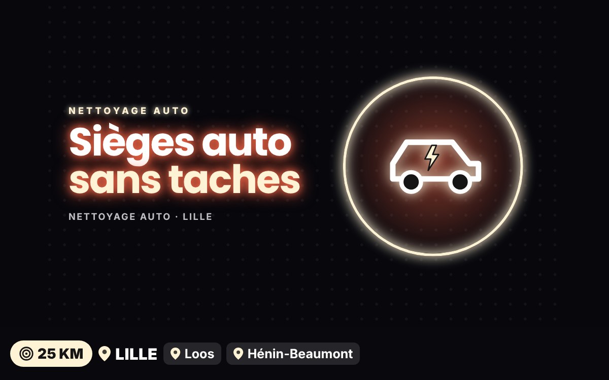 Je vais détacher et shampouiner les sièges de votre voiture à Tourcoing