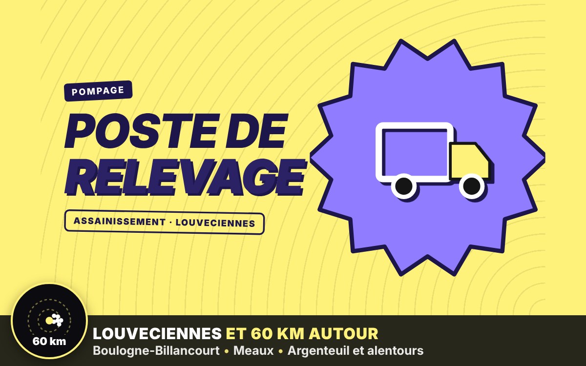 Je vais vidanger et curer votre poste de relevage à Vernouillet