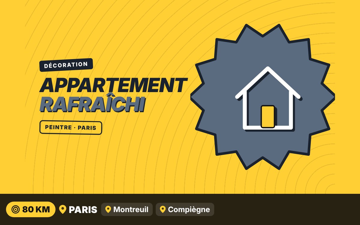 Je vais rafraîchir la peinture de votre appartement complet à Paris