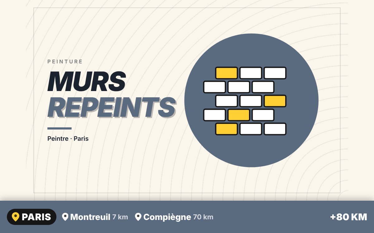 Je vais repeindre les murs de votre pièce avec une finition soignée à Paris