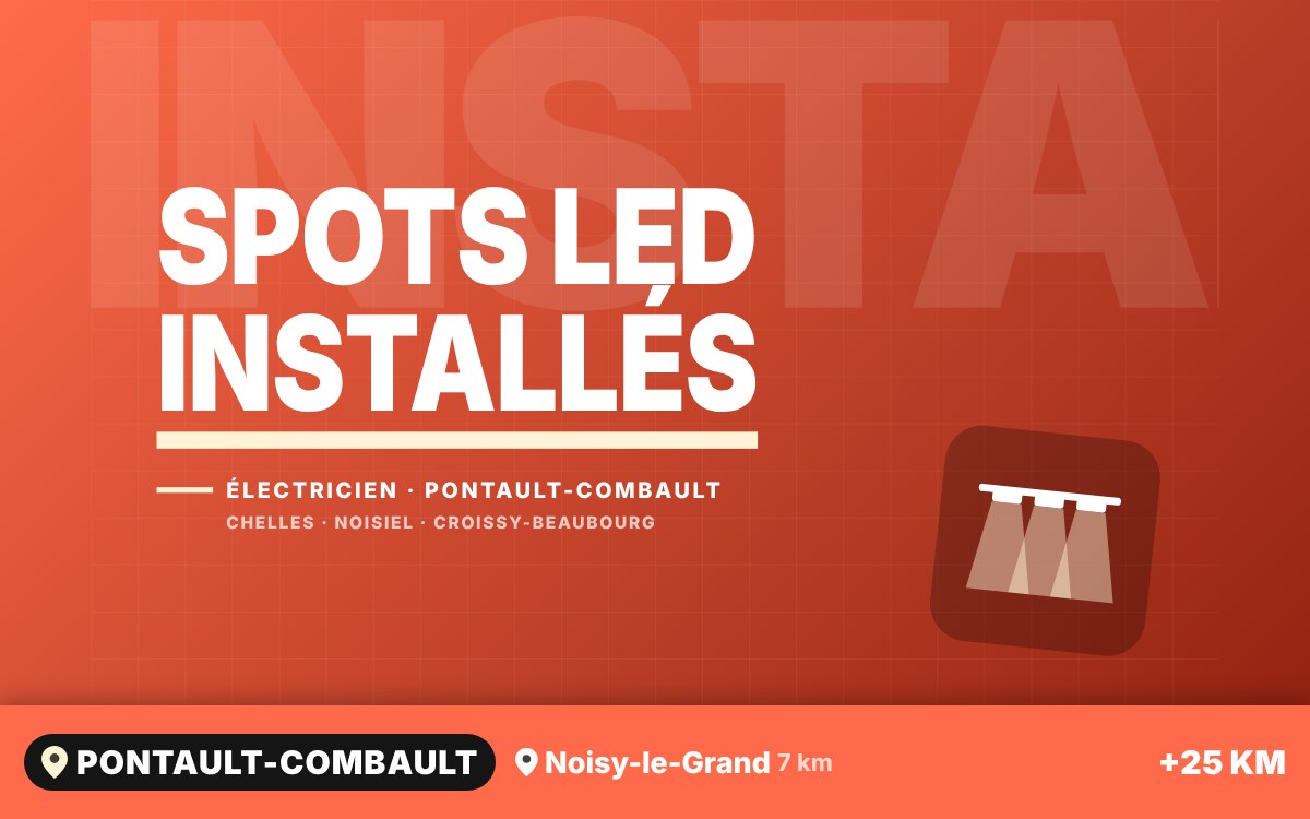 Je vais installer vos spots LED à Évry-Courcouronnes