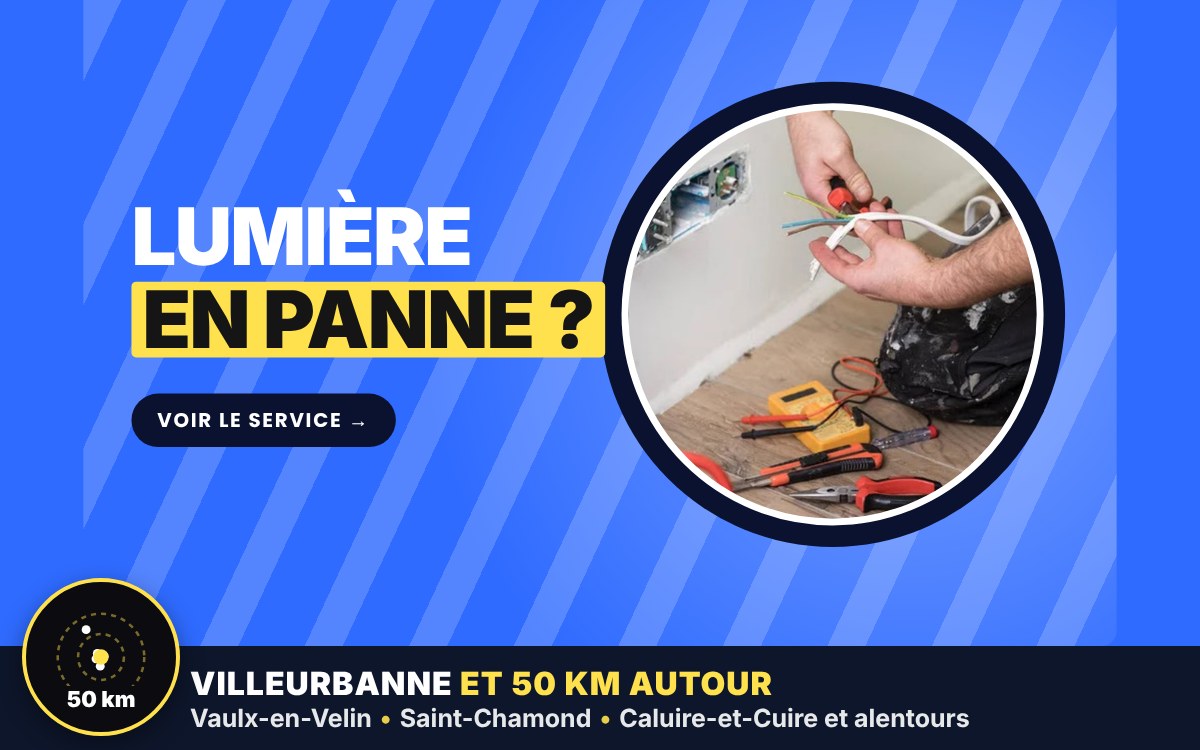 Je vais réparer votre lumière ou interrupteur en panne à Écully