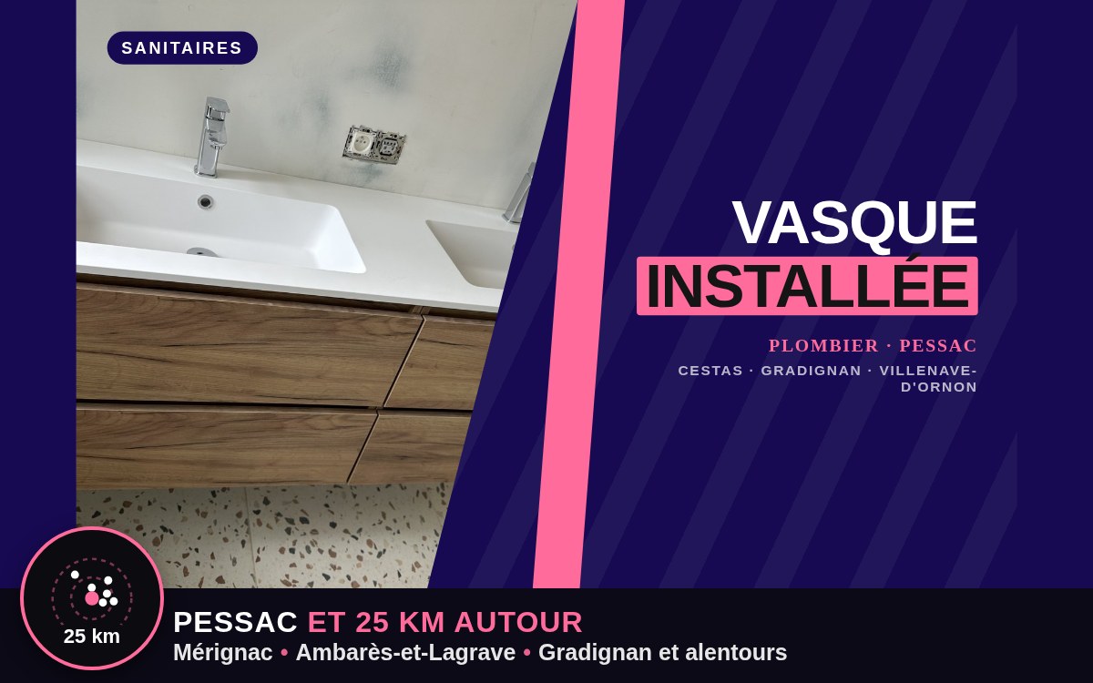 Je vais installer votre lavabo, vasque ou évier à Bègles