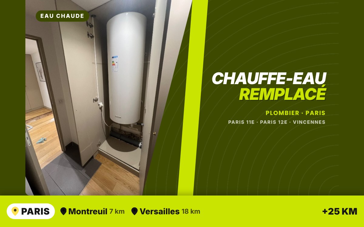 Je vais remplacer votre chauffe-eau électrique à Paris