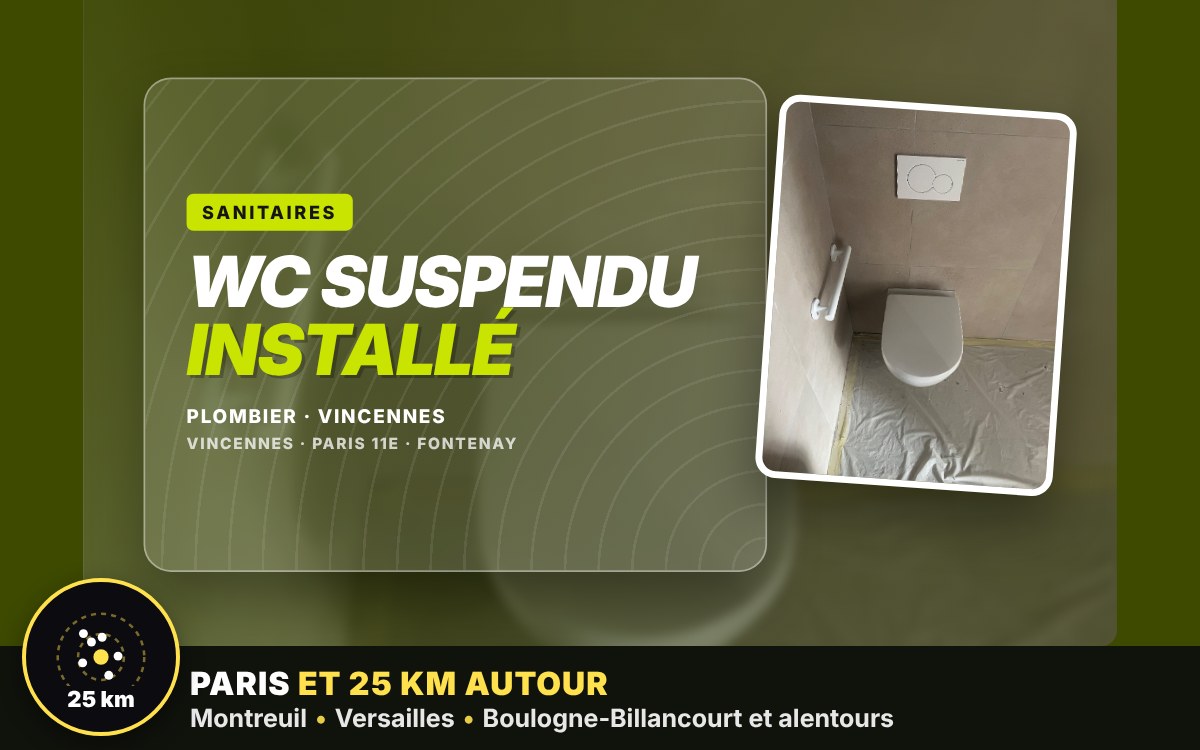Je vais installer votre WC suspendu avec bâti-support à Paris