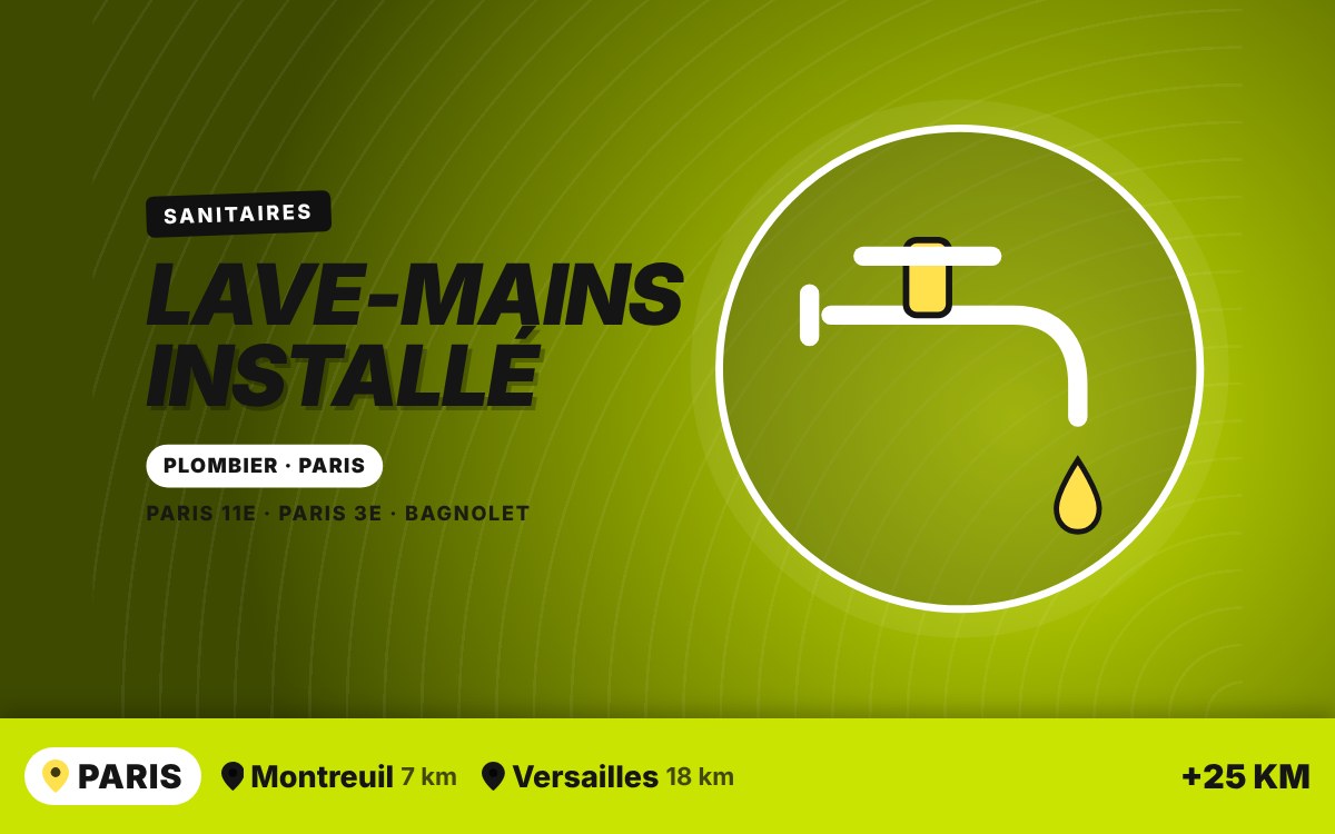 Je vais installer un lave-mains dans vos toilettes à Paris