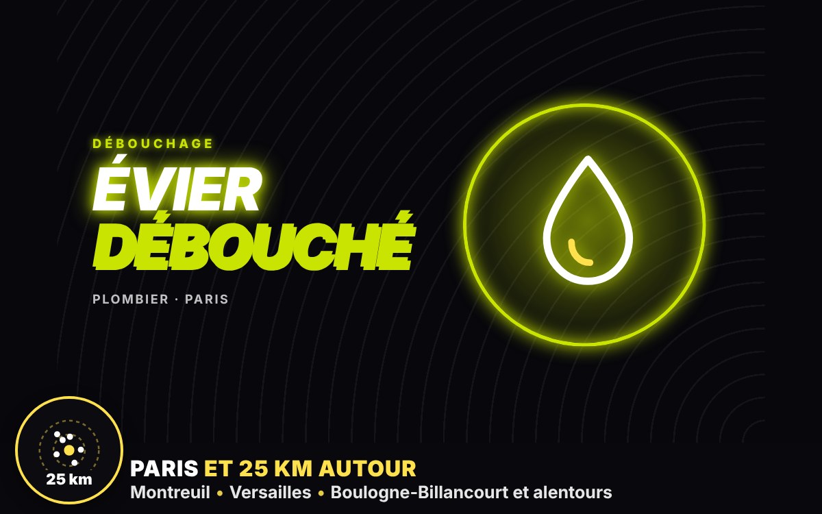 Je vais déboucher votre évier, lavabo ou douche à Paris