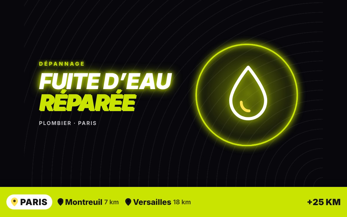 Je vais rechercher et réparer votre fuite d’eau à Paris
