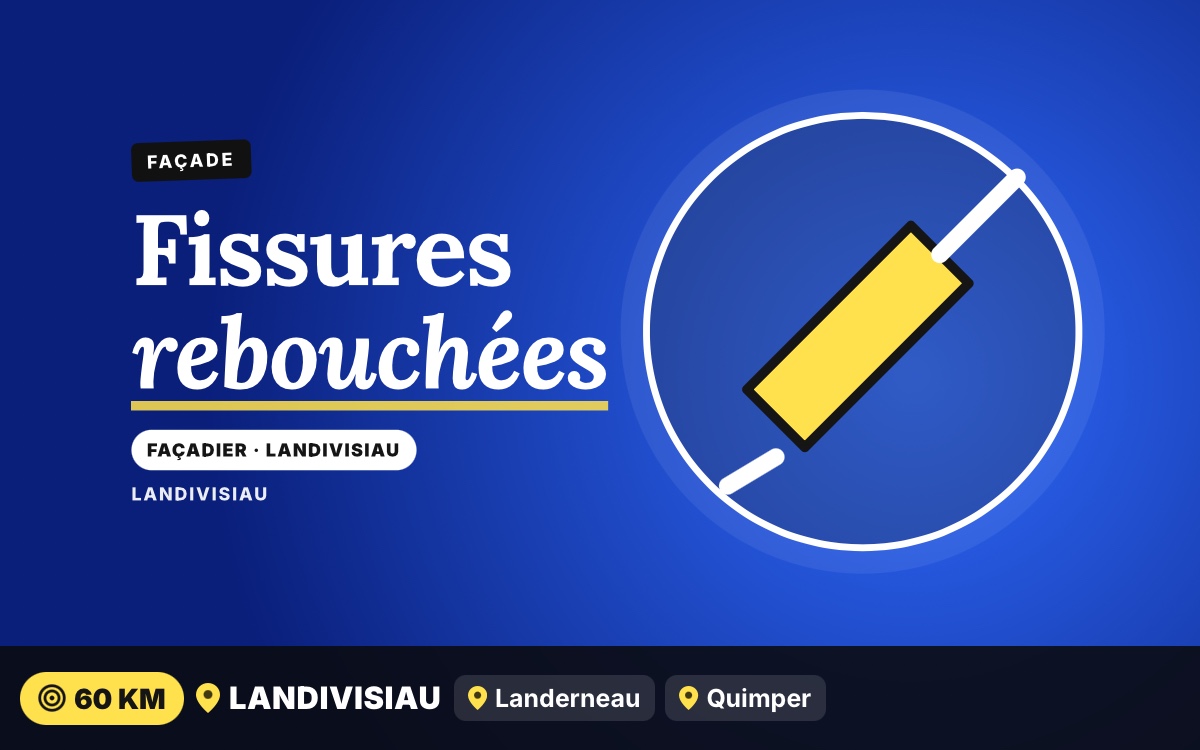Je vais reboucher les fissures de votre façade à Quimper