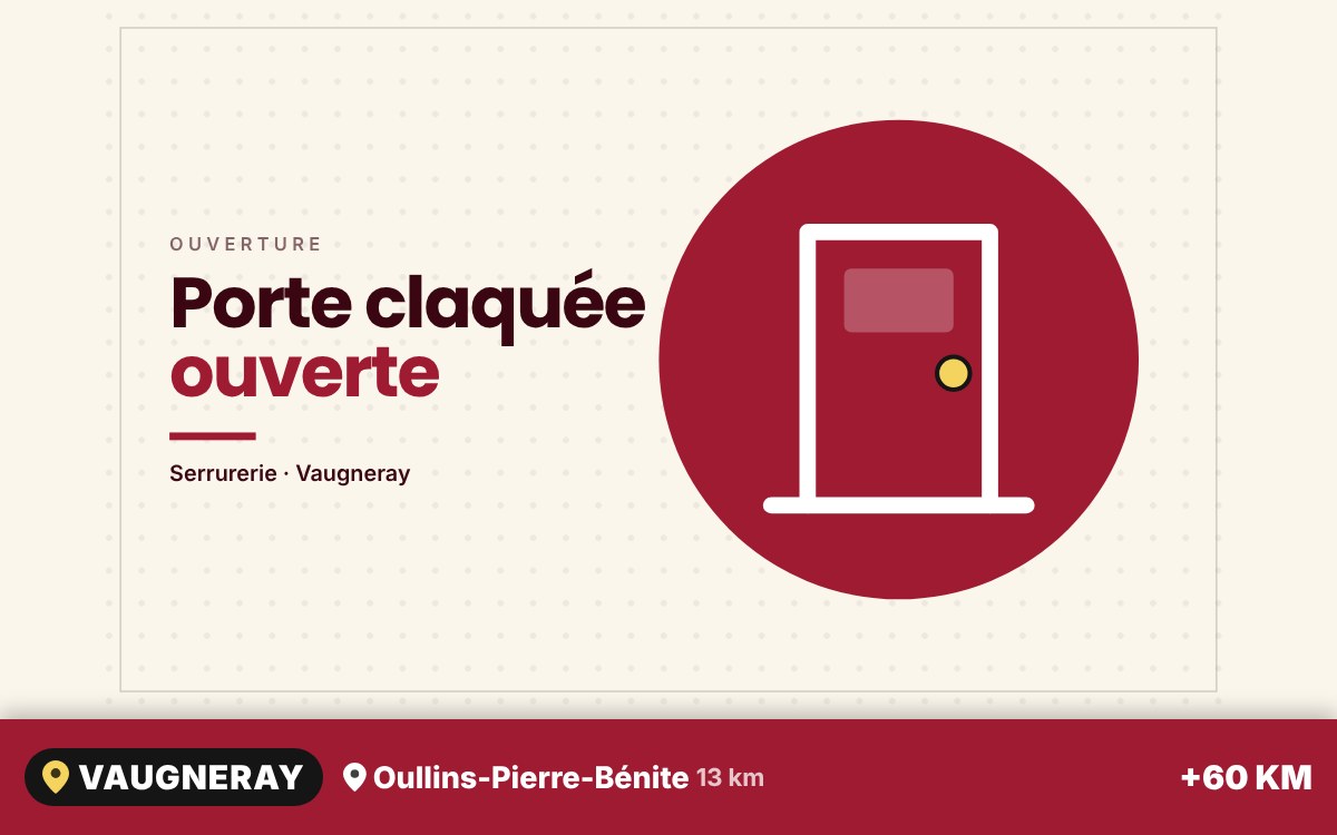 Je vais ouvrir votre porte claquée sans abîmer votre serrure à Écully