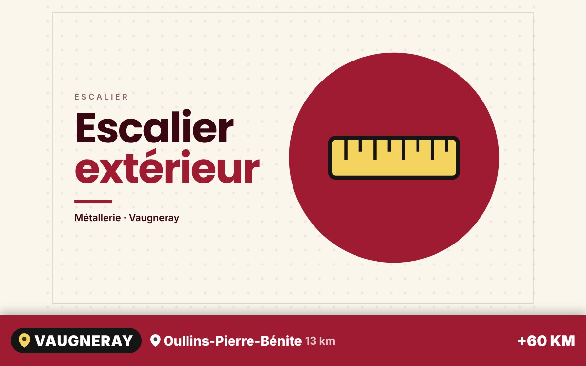 Je vais créer un escalier extérieur en métal pour votre terrasse à Écully