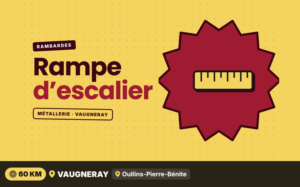 Je vais installer une rampe ou une main courante dans votre escalier à Écully