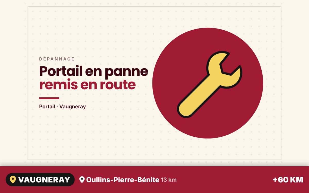 Je vais dépanner votre portail motorisé qui ne répond plus à Écully