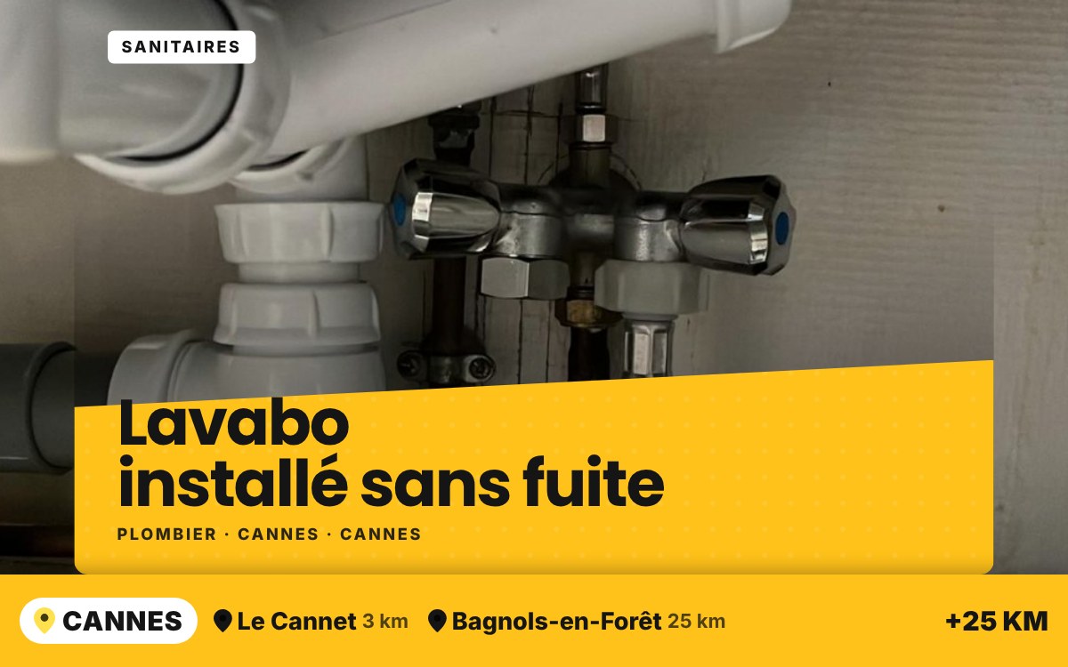 Je vais poser votre lavabo ou votre vasque à Villeneuve-Loubet