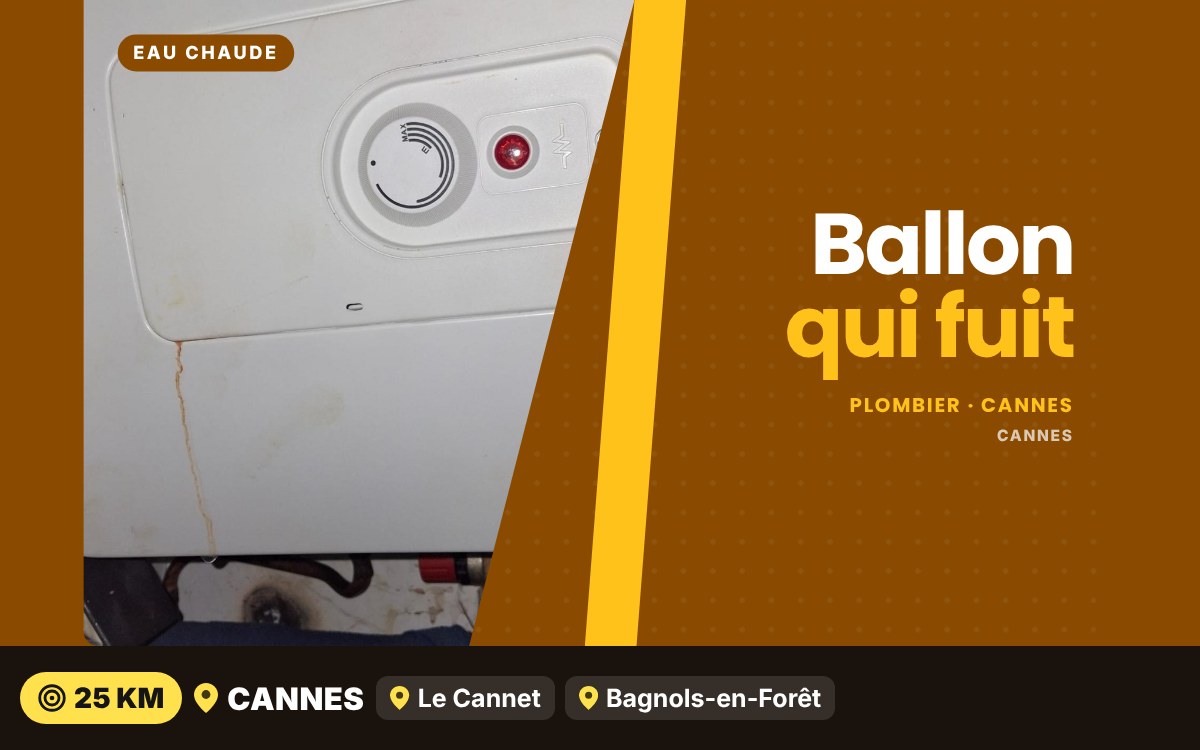 Je vais réparer votre chauffe-eau qui fuit à Villeneuve-Loubet