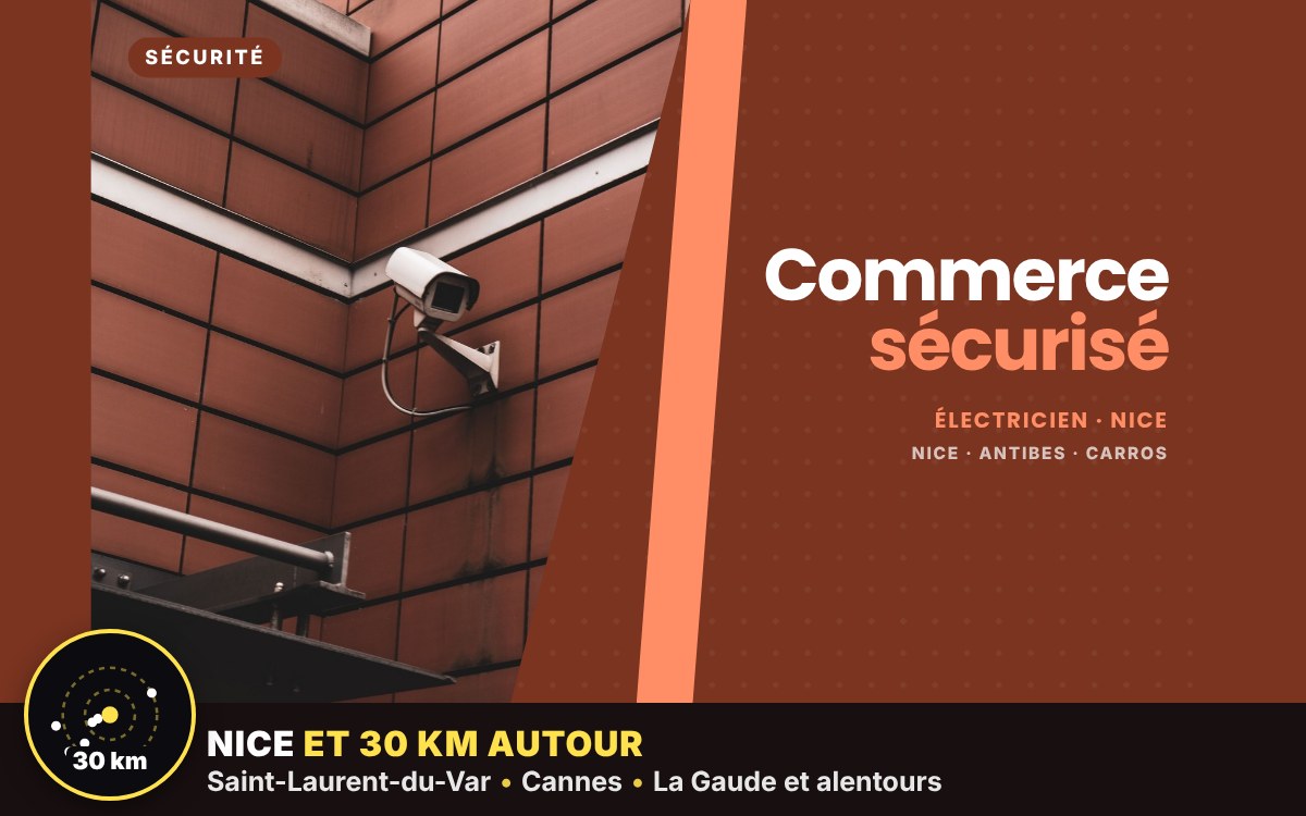 Je vais sécuriser votre commerce avec alarme et caméras à Nice
