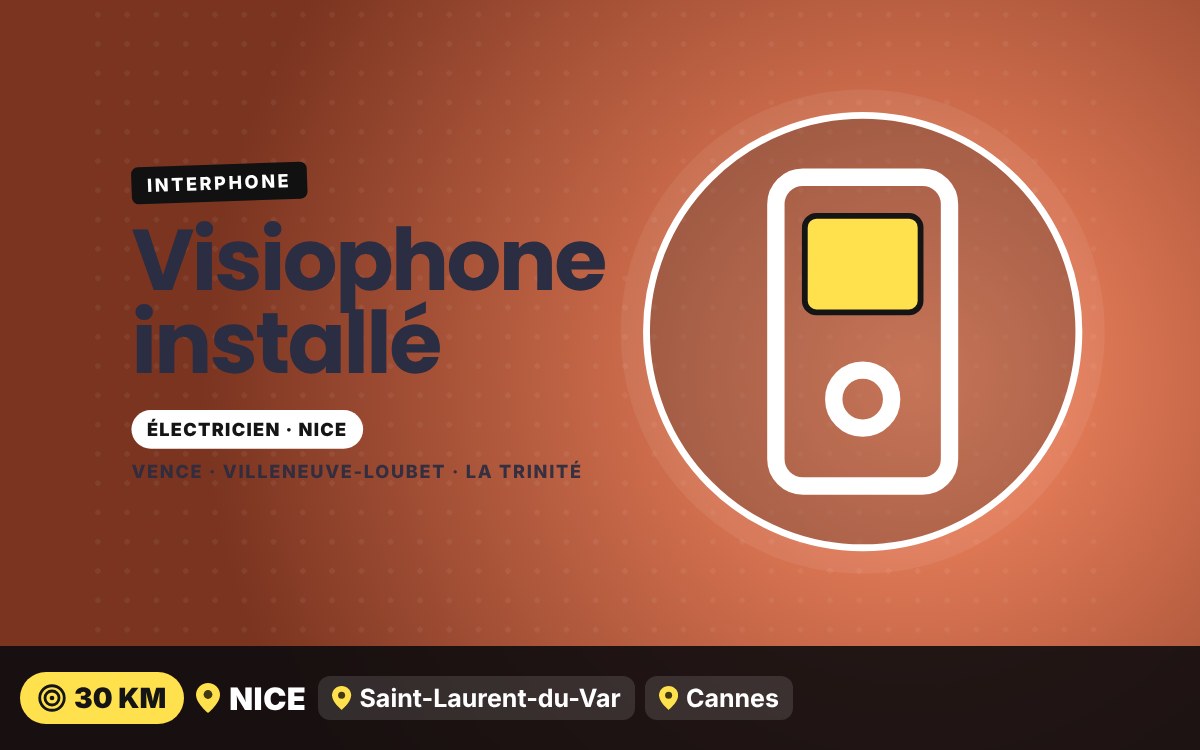 Je vais installer un visiophone à votre portail ou votre porte à Nice
