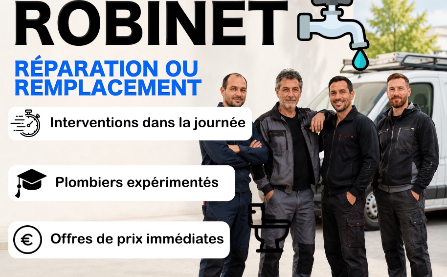 🚿 Je vais réparer ou remplacer votre robinet