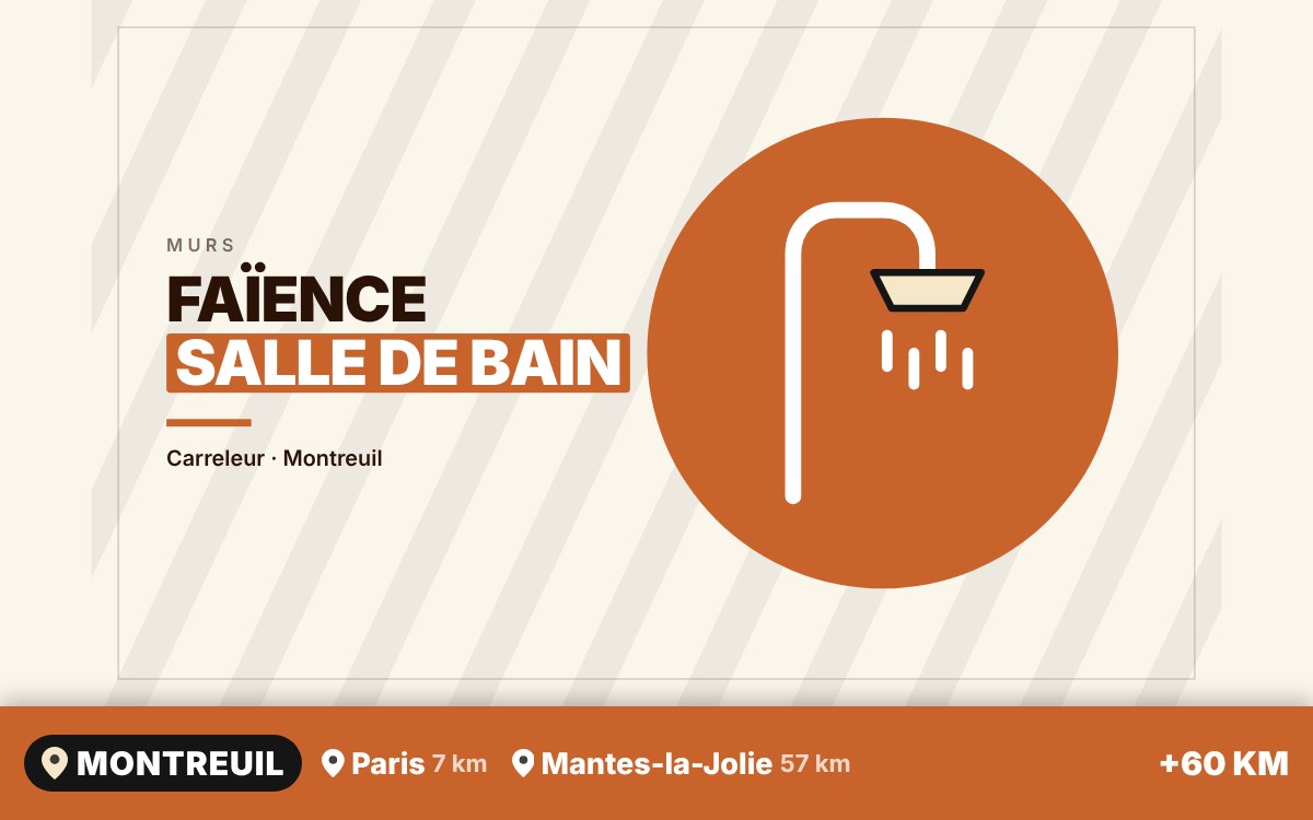 Je vais poser la faïence de votre salle de bain à Paris