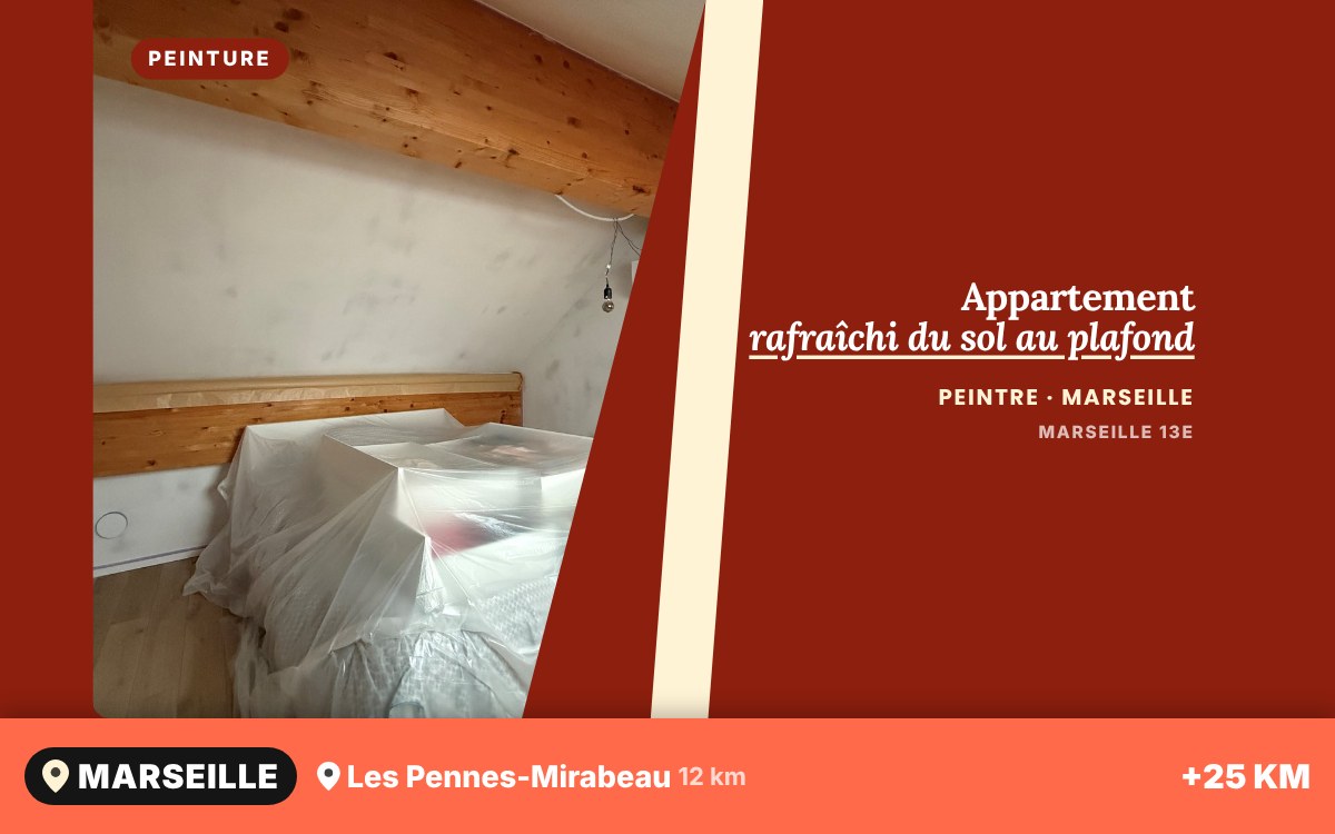 Je vais rafraîchir la peinture de votre appartement à Marseille