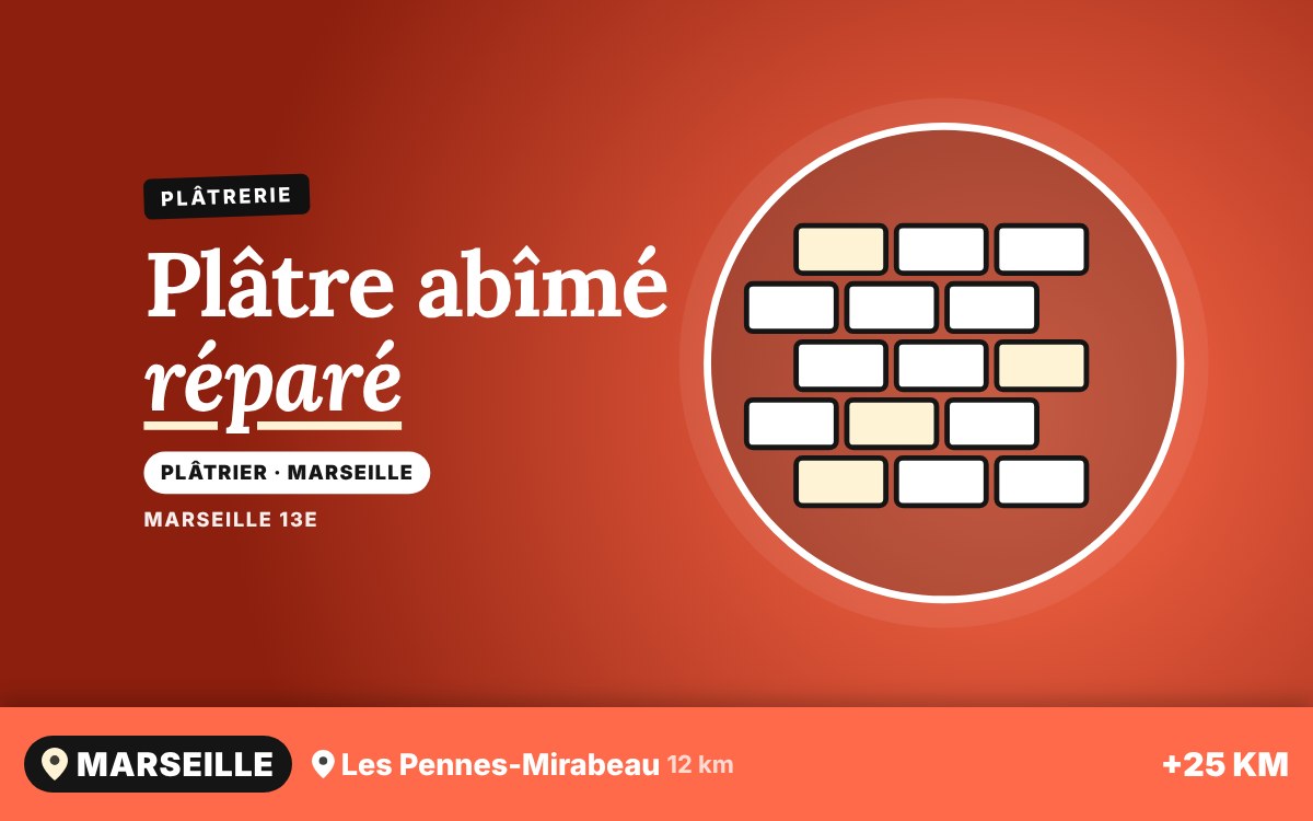 Je vais réparer le plâtre abîmé de vos murs à Marseille