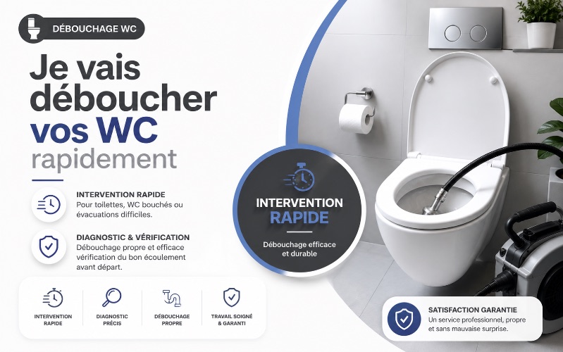 Je vais déboucher vos WC rapidement