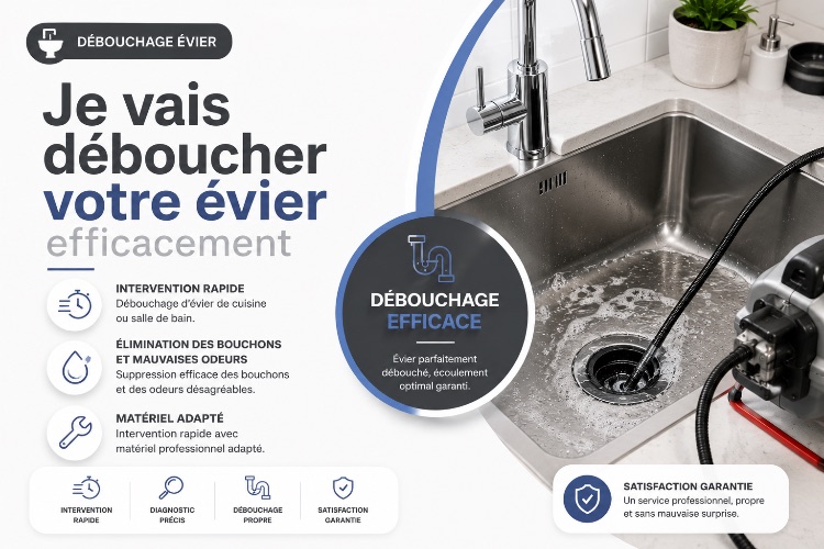 Je vais déboucher votre évier efficacement