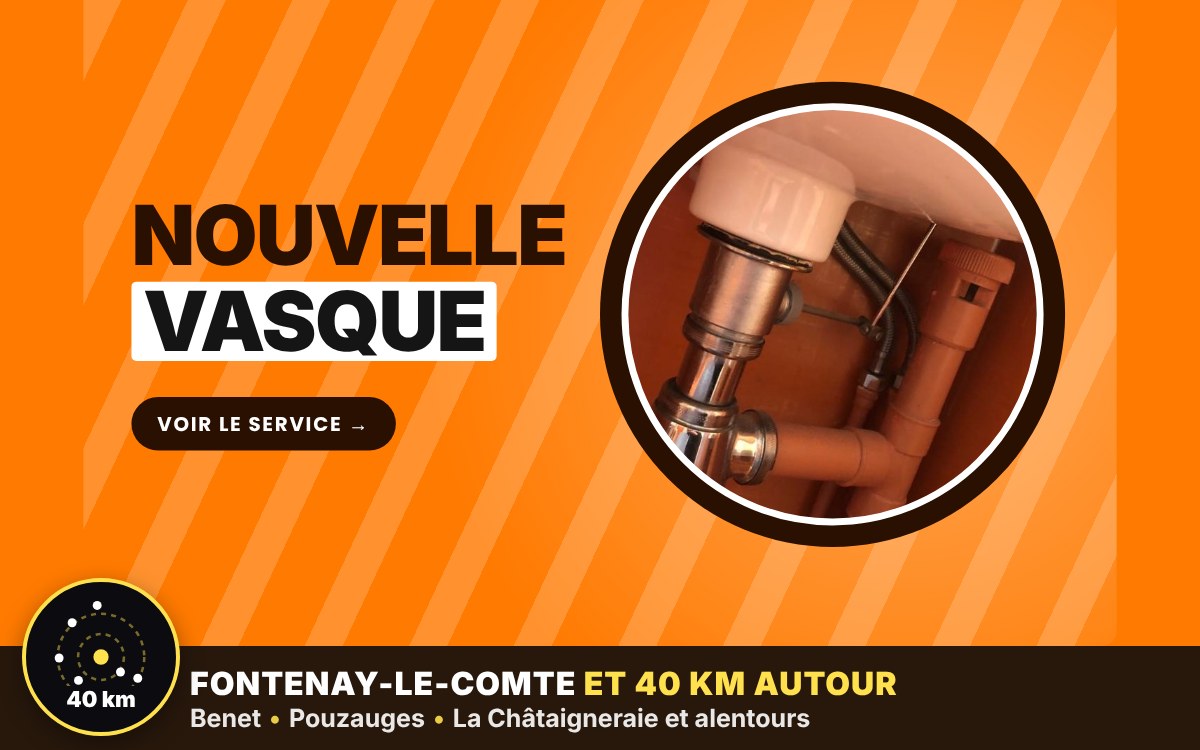 Je vais poser votre lavabo ou votre vasque à Niort