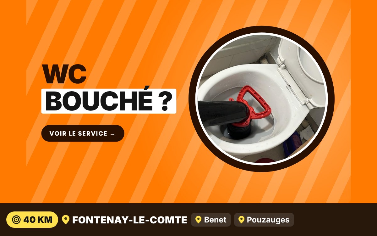 Je vais déboucher vos WC à Niort