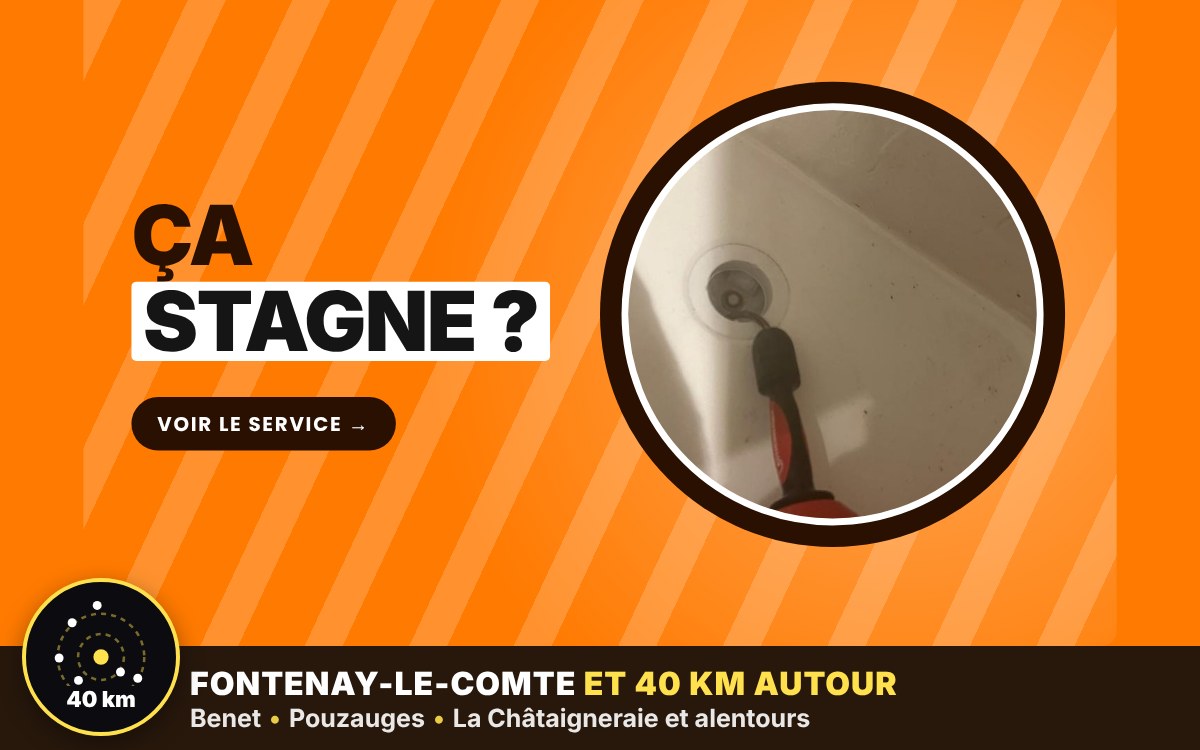 Je vais déboucher votre évier ou votre douche à Niort