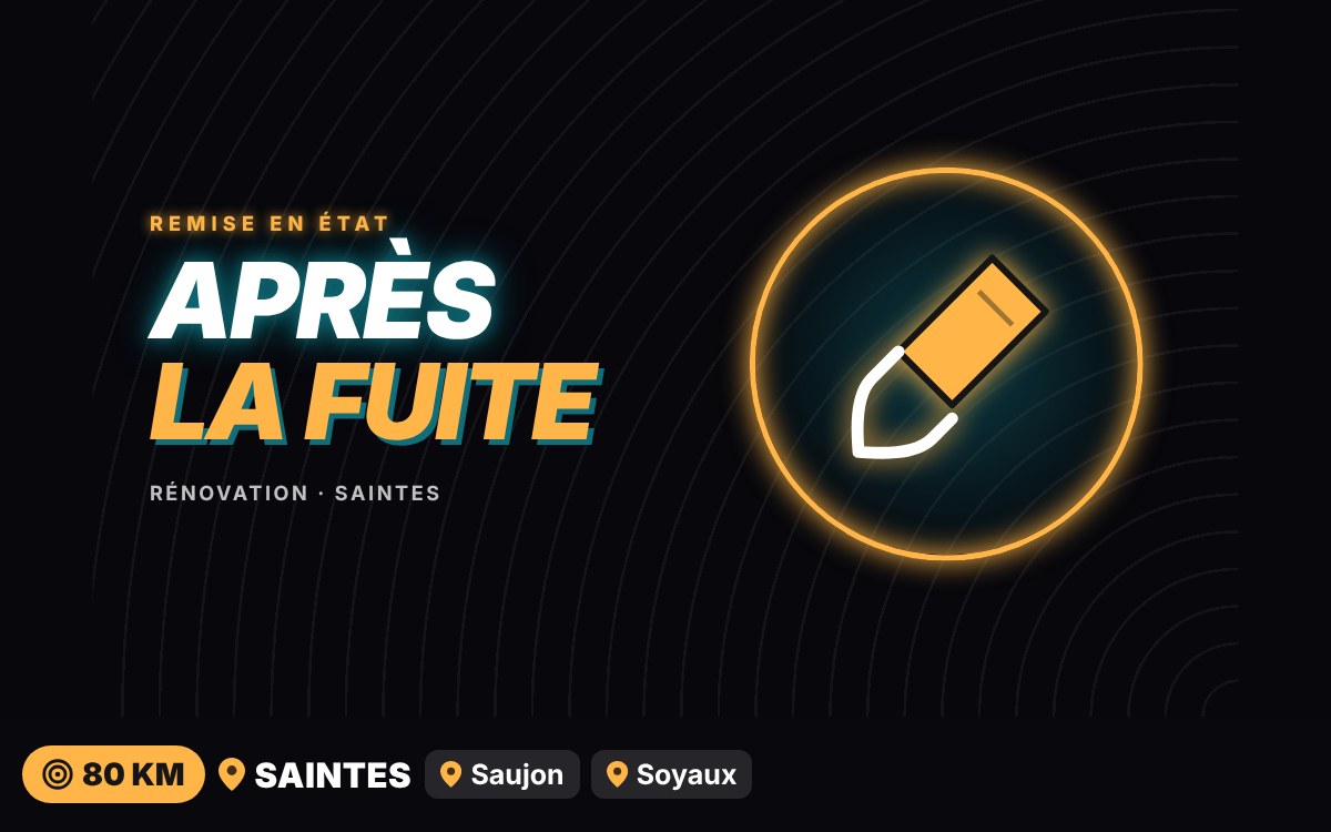 Notre équipe va tout remettre en état après votre dégât des eaux à Niort