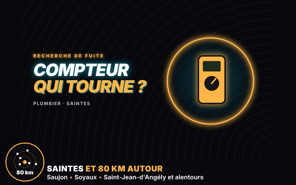 Notre équipe va trouver pourquoi votre compteur d'eau tourne tout seul à Angoulême