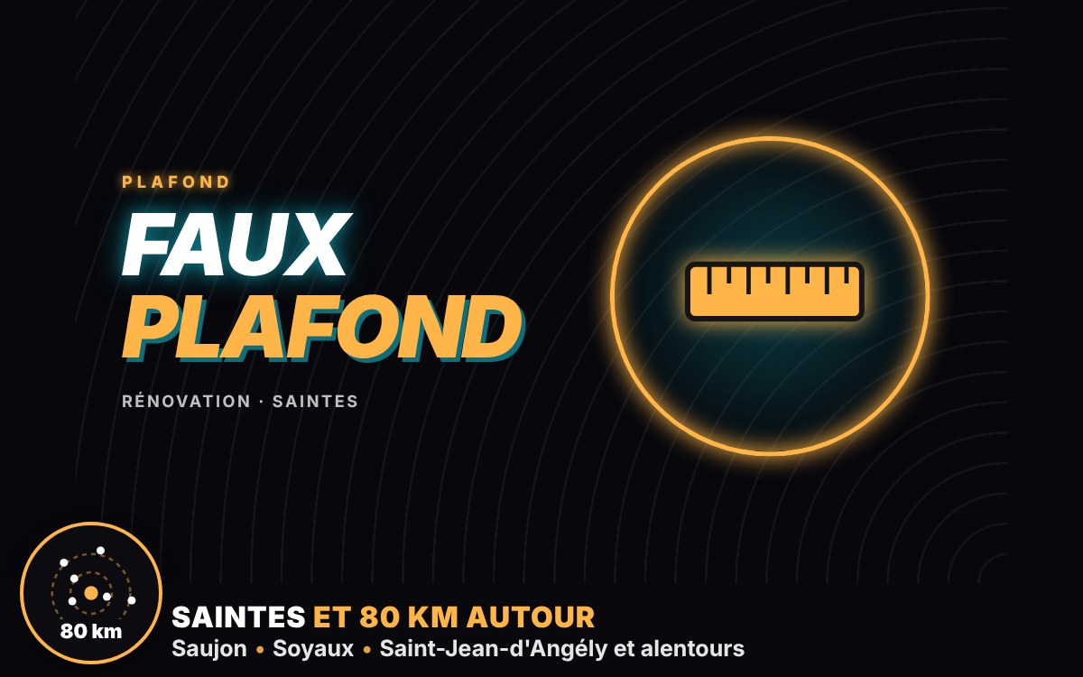 Notre équipe va poser votre faux plafond à Niort