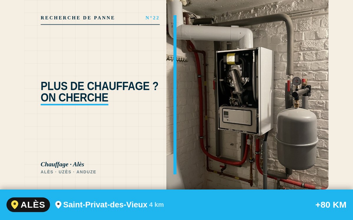 Notre équipe va rechercher la panne de votre chauffage à France