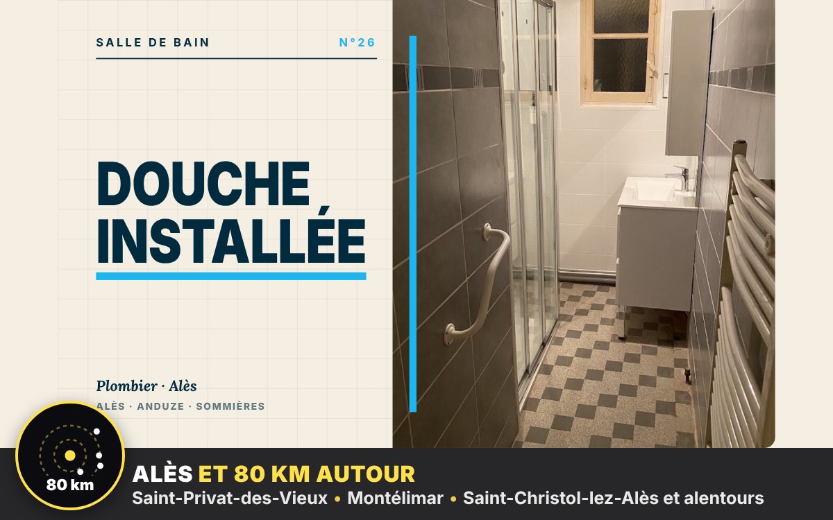 Notre équipe va installer votre douche à Montpellier