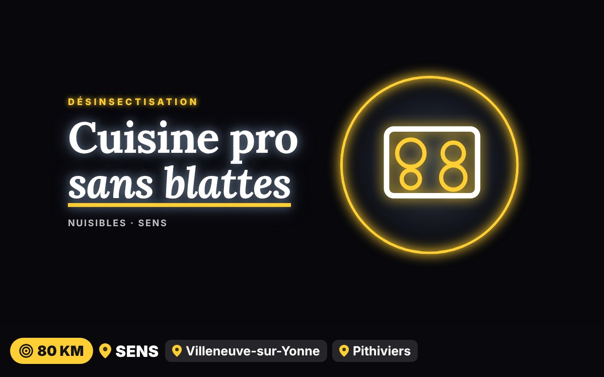 Notre équipe va traiter les cafards de votre cuisine professionnelle à Orléans