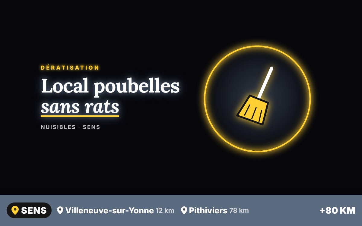 Notre équipe va dératiser le local poubelles de votre copropriété à Sens