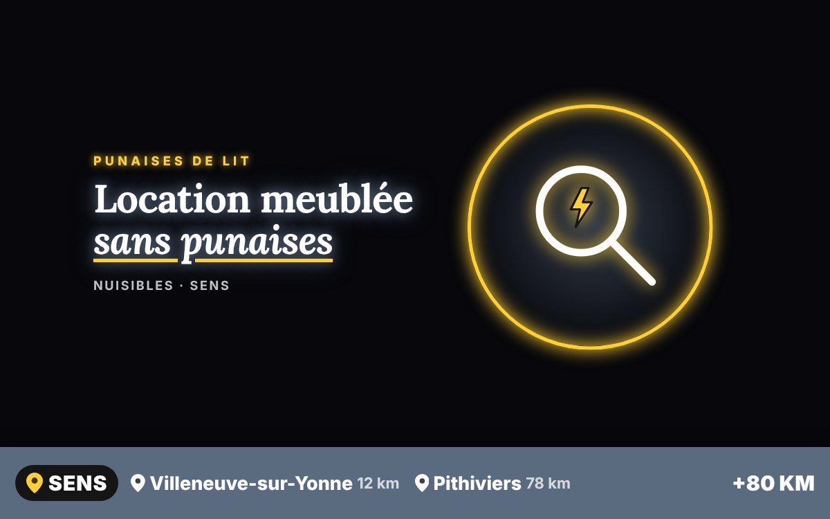 Notre équipe va traiter les punaises de lit de votre location meublée à Sens
