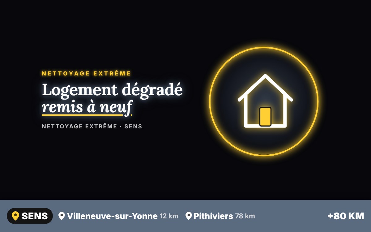 Notre équipe va remettre en état un logement très sale après départ à Orléans