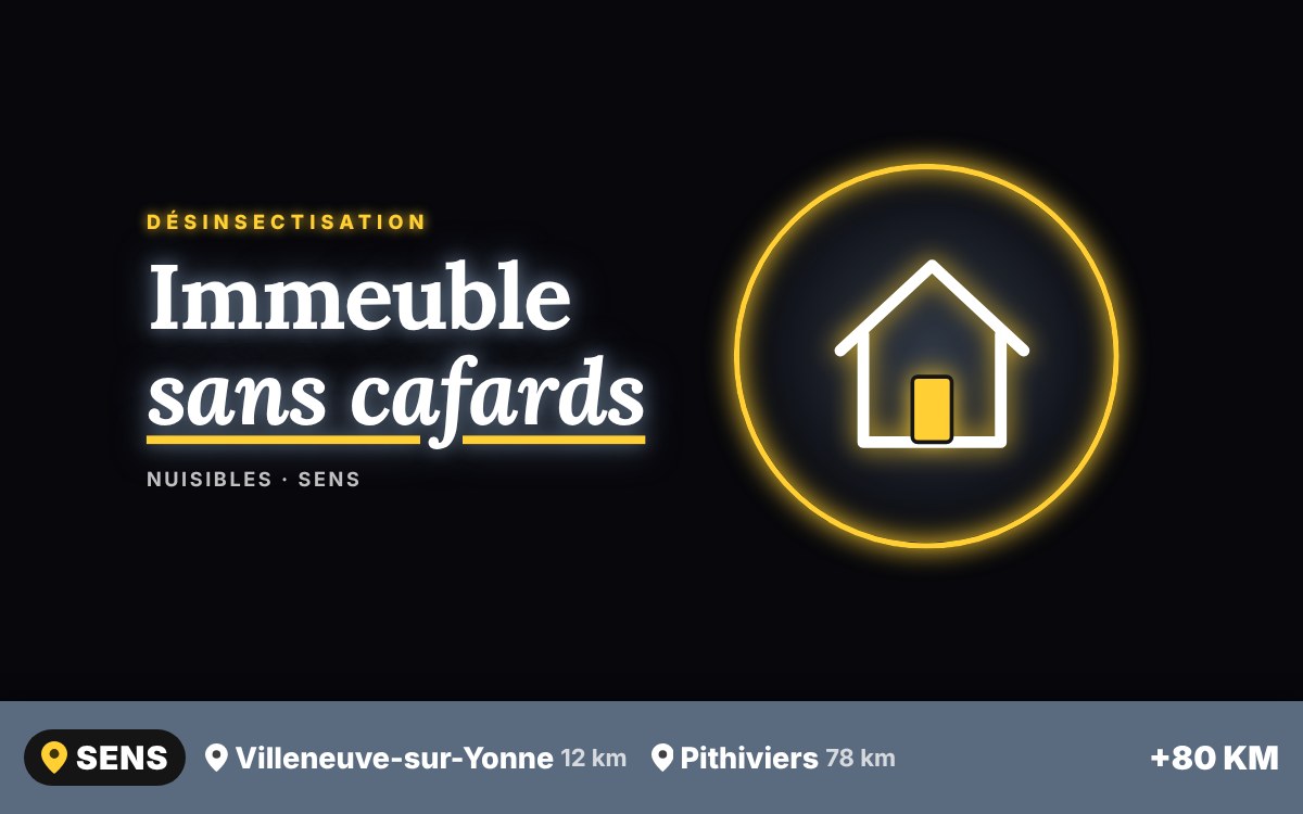 Notre équipe va traiter les cafards dans les parties communes à Orléans