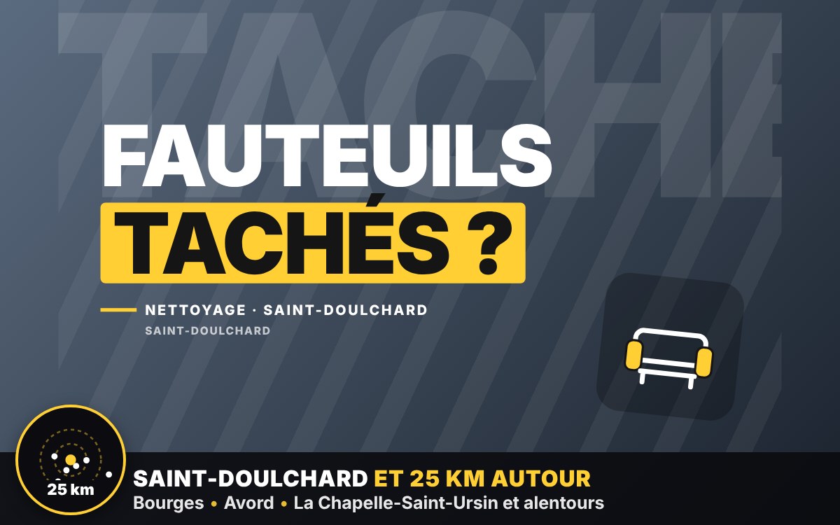 Je vais nettoyer vos fauteuils et chaises en tissu à Bourges