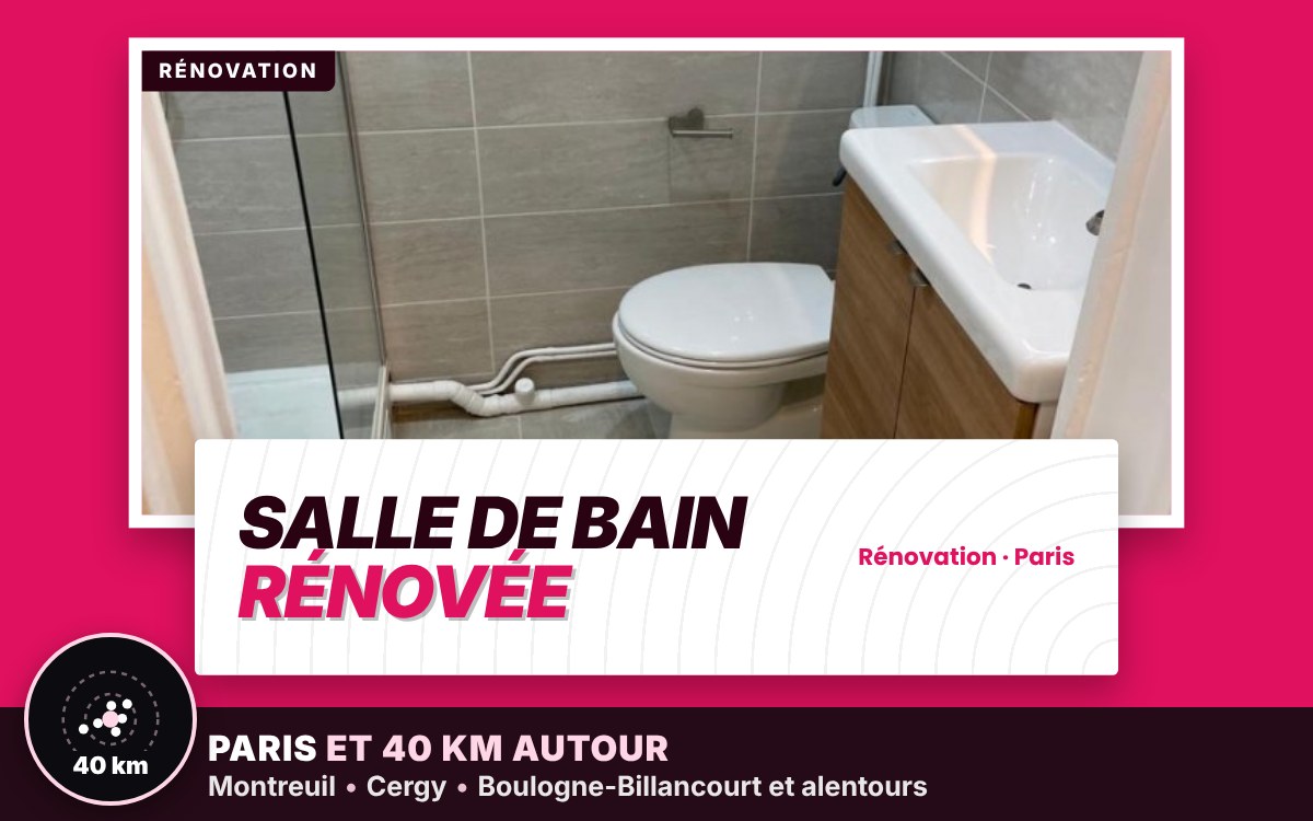 Je vais rénover votre petite salle de bain à Paris