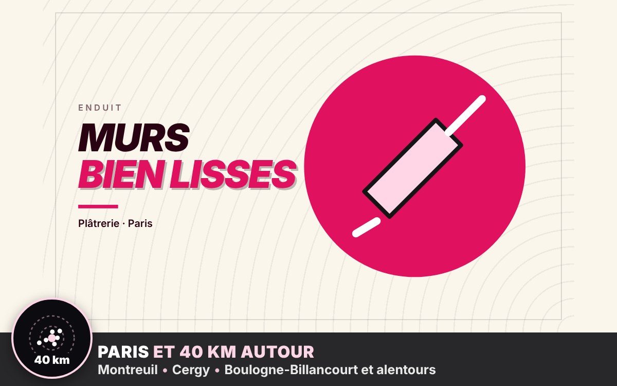 Je vais lisser vos murs abîmés à l'enduit à Nanterre