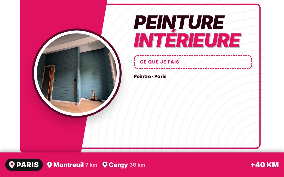Je vais repeindre les murs et plafonds de votre appartement à Paris
