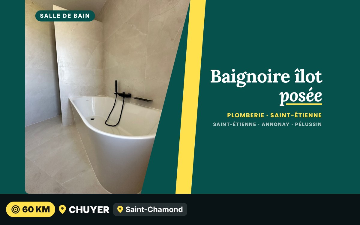Notre équipe va installer votre baignoire îlot à Écully