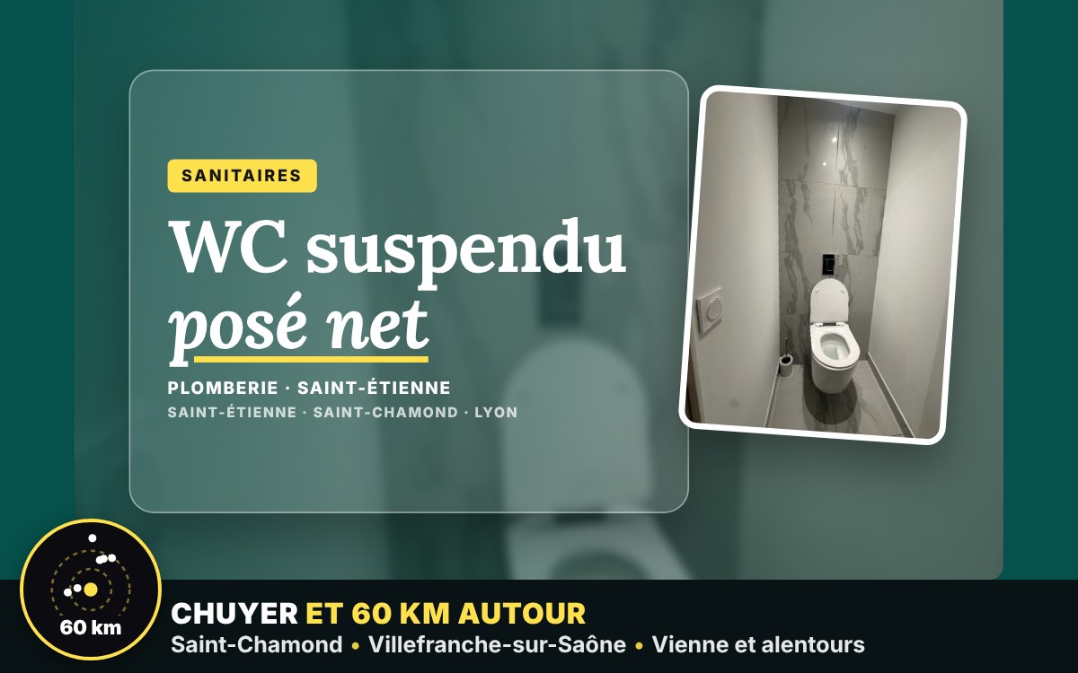 Notre équipe va poser votre WC suspendu à Écully