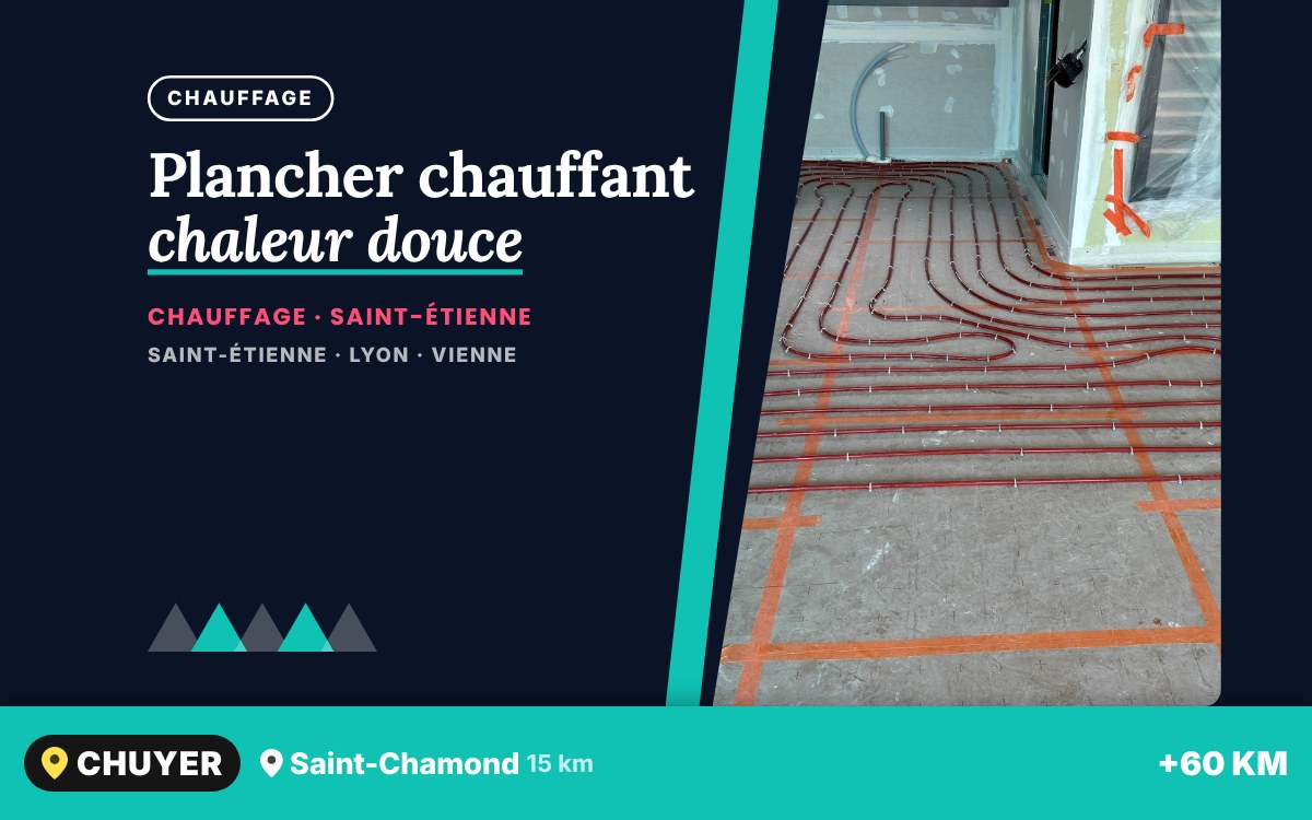 Notre équipe va installer votre plancher chauffant hydraulique à Écully